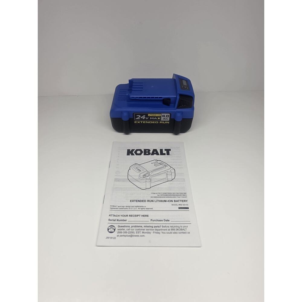 New Kobalt KB 424-03 24V Max Li-Ion Battery 4.0Ah